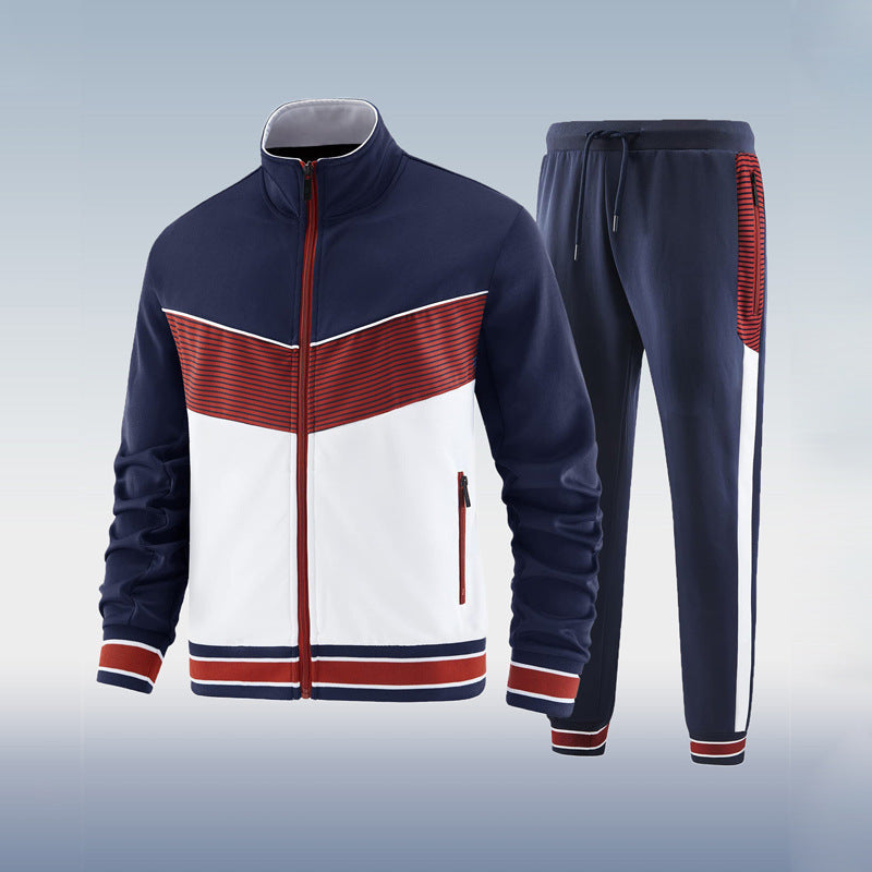 Sportief heren trainingspak met comfortabele pasvorm en modern design