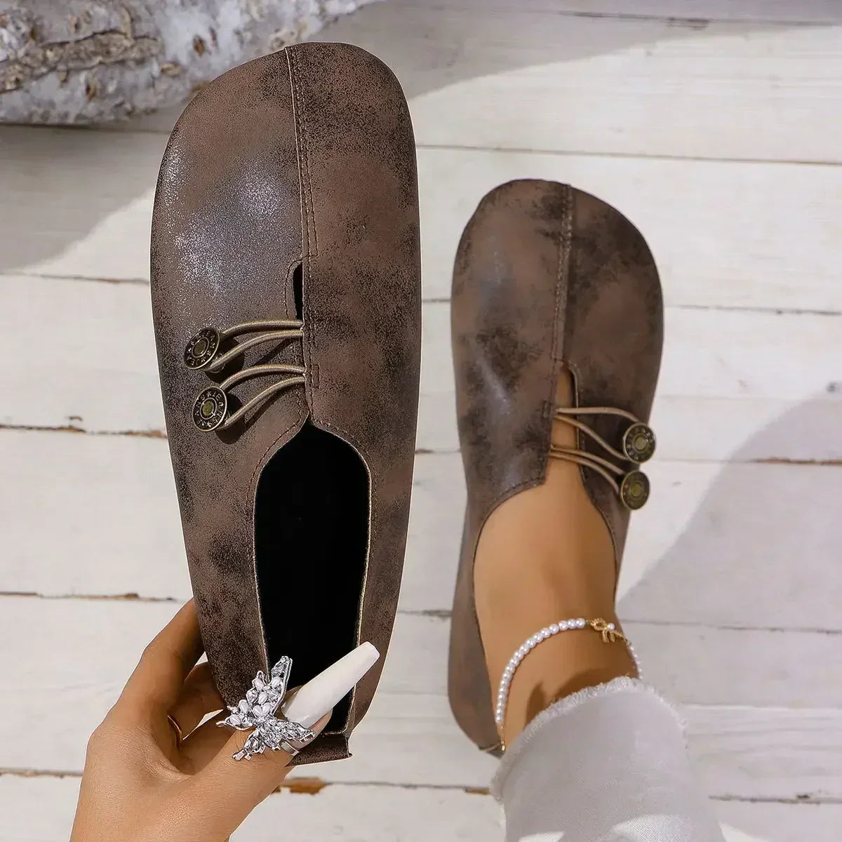 Elegante dames loafers met verfijnde afwerking en klassieke look