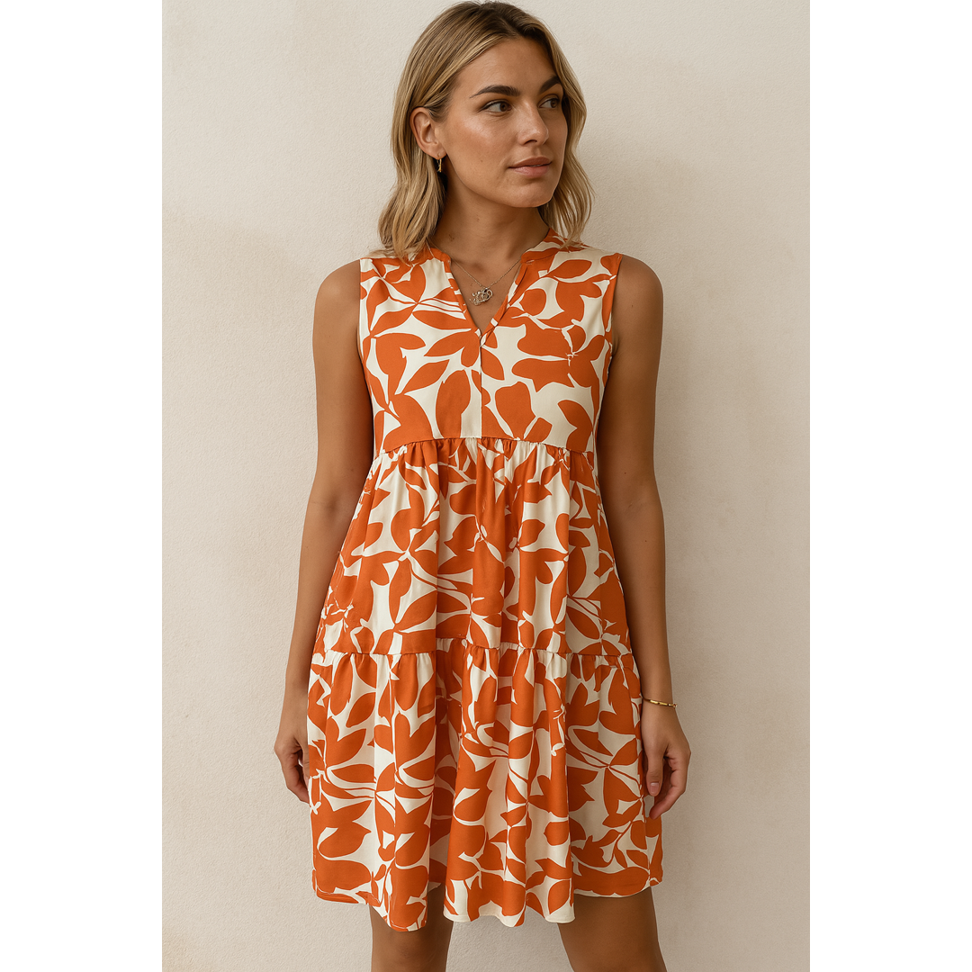 Zomerjurk voor dames met bloemenprint en A-lijn pasvorm